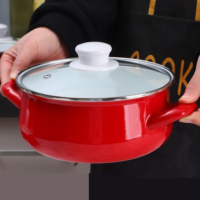 Home Cooking Cookbook - Emaille soeppan Verdikte kookgerei Babysupplementpot Home