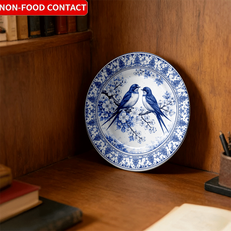 Decoratief bord met blauw-witt - Home Cooking Recipes recensie en prijs